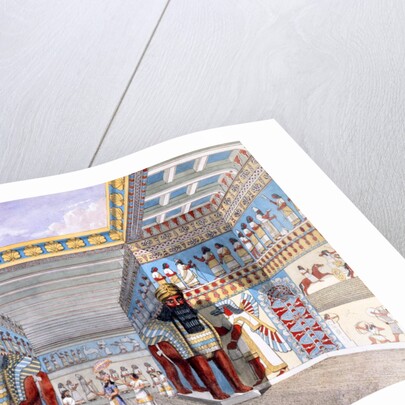 Reconstruction of the Throne Room in the palace of Ashurnasipal II at Nimrud, in Iraq by Austen Henry Layard