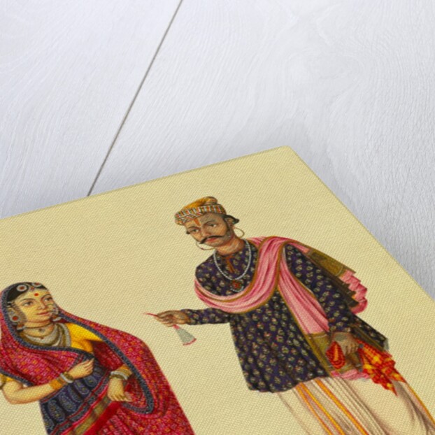 Gujarat couple of Tanjore by Unknown