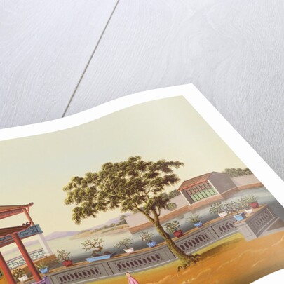 Large garden scene. China, 19th century by Unknown