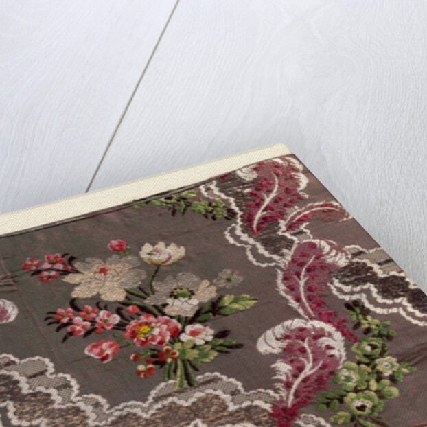 Textil design with a floral pattern by Anonymous