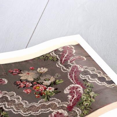 Textil design with a floral pattern by Anonymous