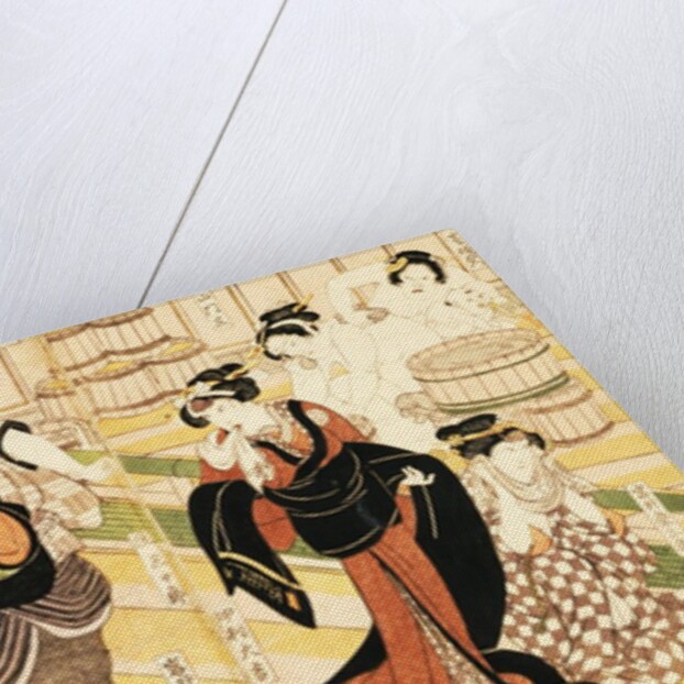 Scene of Women at a Bathhouse from the Kabuki's play Yamato Meisho Senbonzakura by Utagawa Kunisada