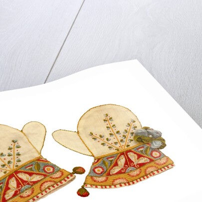 Pair of christening mittens by Charles Ricketts