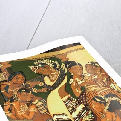 Dancing girl and musicians from the Ajanta Caves by John Griffiths