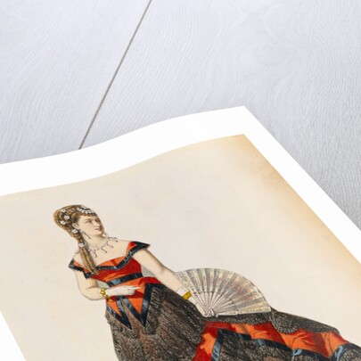 Design for a female costume. Great Britain, 19th century by Anonymous