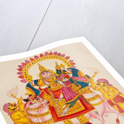 Shiva and Parvati on the bull Nandi by Unknown