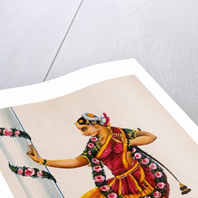 Dancing girl with rose-garland by Unknown