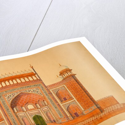 Elevation of the entrance gateway to the garden court of the Taj Mahal by Unknown
