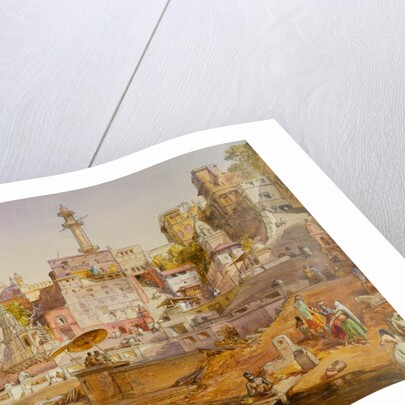 Mosque Ghat, Benares by William Simpson