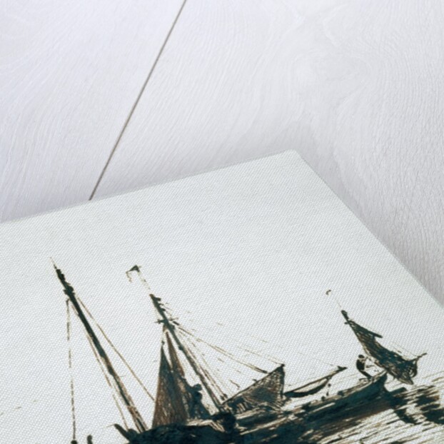 Fishing boats at anchor by John Constable