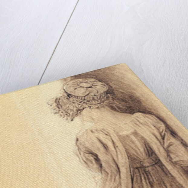 Life study of girl and child by William Mulready