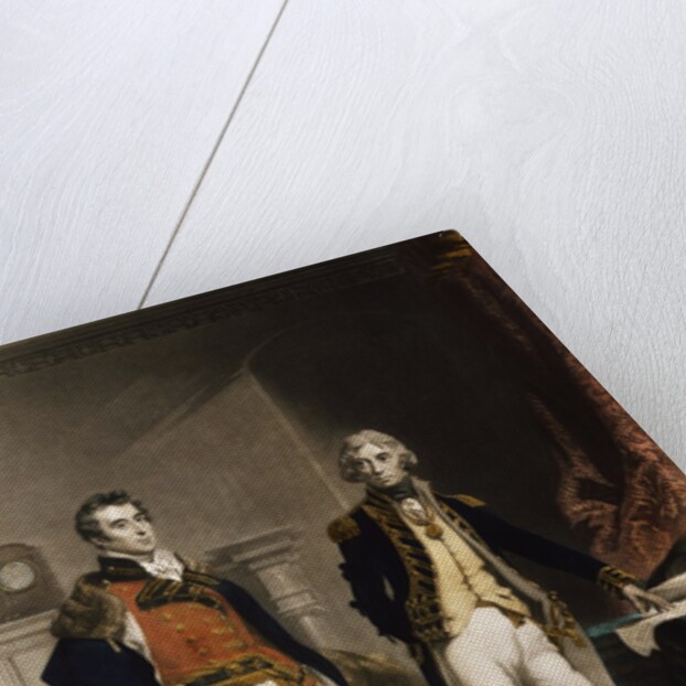 The Army & Navy featuring Arthur Wellesley,1st Duke of Wellington and Vice-Admiral Lord Horatio Nelson by Samuel William (the younger) Reynolds