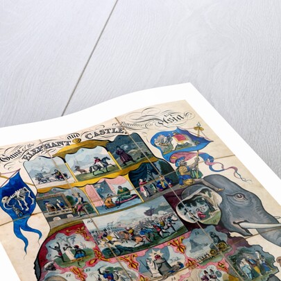 The Noble Game of Elephant and Castle, or Travelling in Asia, boardgame. London, England, 1822 by William Darton