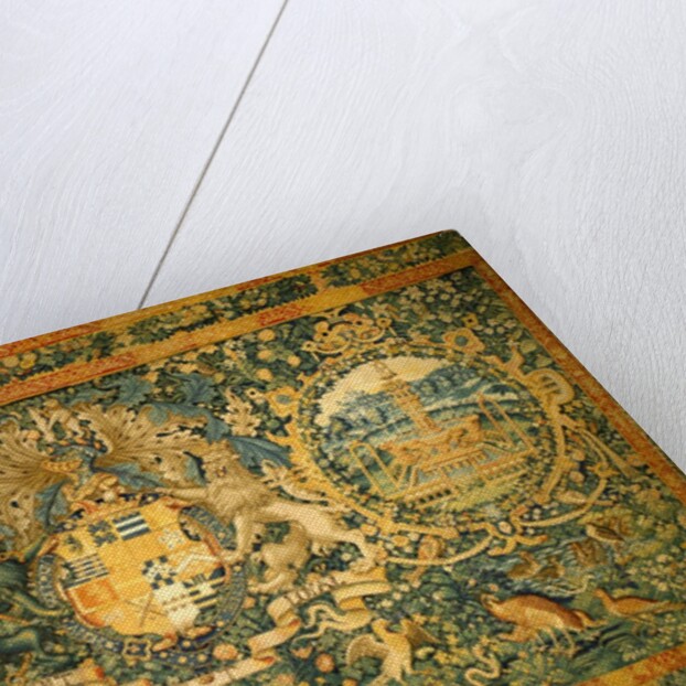 Tapestry showing the Arms of The Earl of Leicester by Unknown