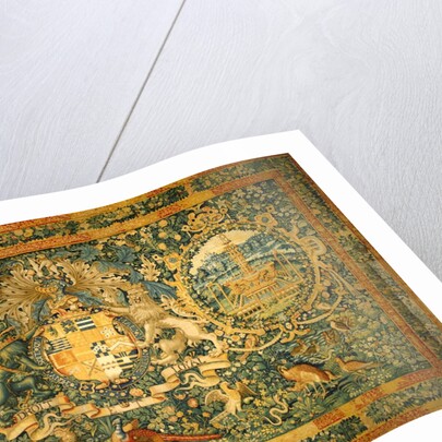 Tapestry showing the Arms of The Earl of Leicester by Unknown
