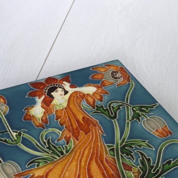 Anemone tile by Walter Crane