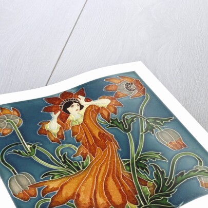 Anemone tile by Walter Crane