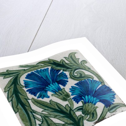 Carnation flowers tile by William De Morgan