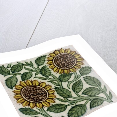 Sunflowers tile by William De Morgan