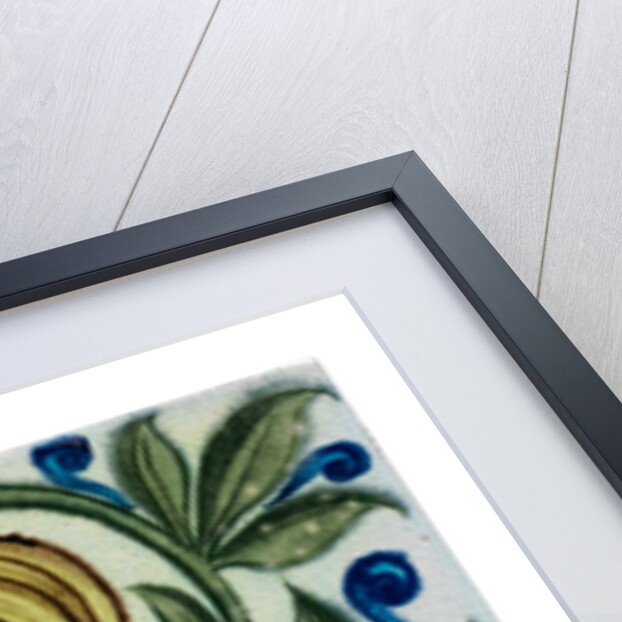 Yellow flower tile by William De Morgan