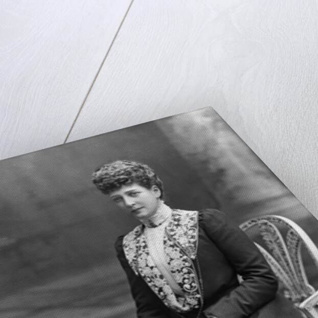 Queen Alexandra with one of her pet dogs by Lafayette Portrait Studios