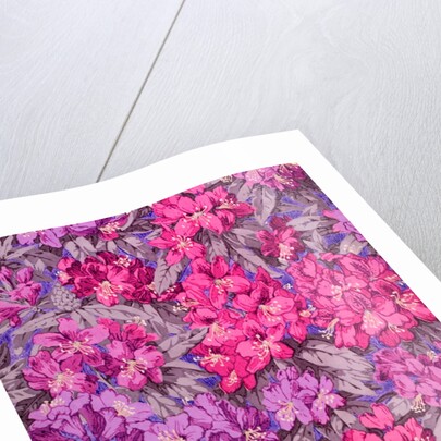 Wallpaper with a rhododendron pattern by Albert Griffiths