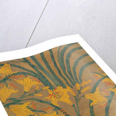 Wallpaper of Lily pattern by Walter Crane