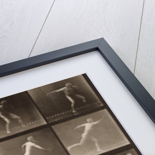 Man walking and throwing discus by Eadweard Muybridge