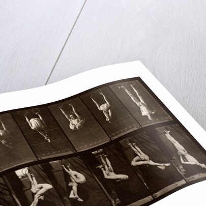Man performing acrobatics by Eadweard Muybridge