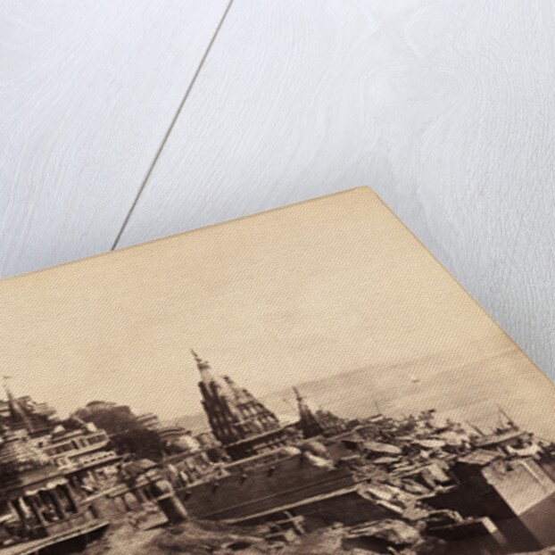 Benares Burning Ghat by Francis Frith & Co.