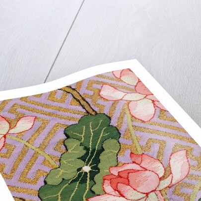 Marriage Robe, detail of a lotus flowers. China, 19th century by Unknown