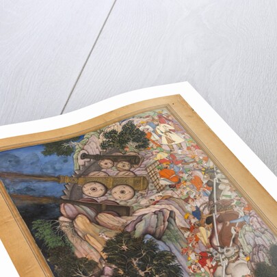 Bullocks dragging siege-guns up hill during Akbar's attack on Ranthambhor Fort by Miskina