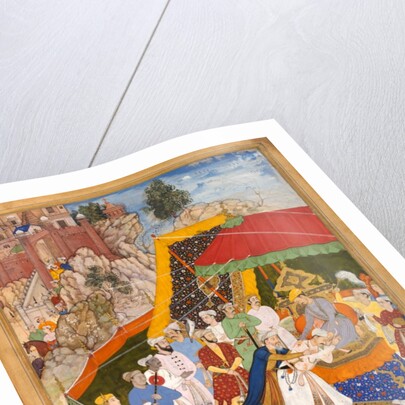 Rai Surjan Hada making a submission to Akbar in 1595 by Mukund and Shankar