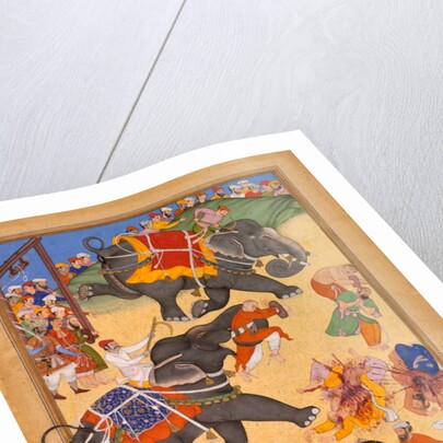 Trained Elephants Execute the Followers of Khan Zaman by Miskina