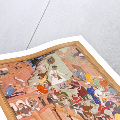 Akbar supervises building of Fatehpur Sikri from The Akbarnama by Tulsi