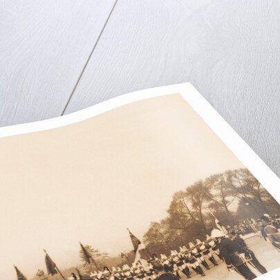 A march past of the First Life Guards at the unveiling ceremony of the Queen Victoria Memorial by Benjamin Stone