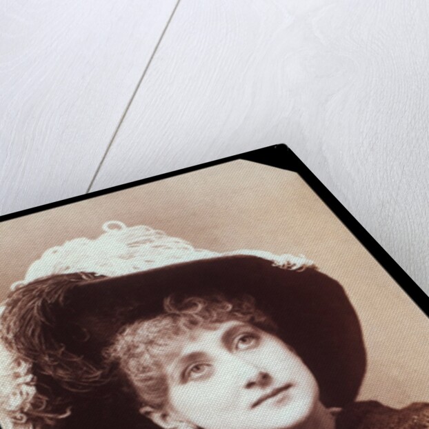 Maude Branscombe wearing a feather-plumed hat by Elliott & Fry