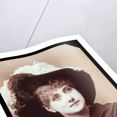 Maude Branscombe wearing a feather-plumed hat by Elliott & Fry