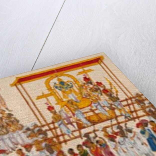 Scroll painting depicting Krishnaraja Wadiyar and Raja of Mysore leading a religious procession in honour of the god Shiva by Anonymous