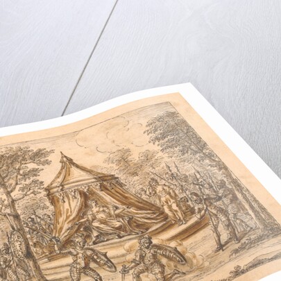 The Redcross knight subdues Sans Foy the Sarazin, who is saved by Duessa by William Kent