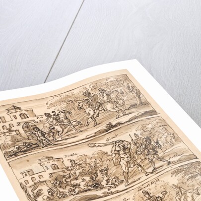 Sketch of scenes by William Kent