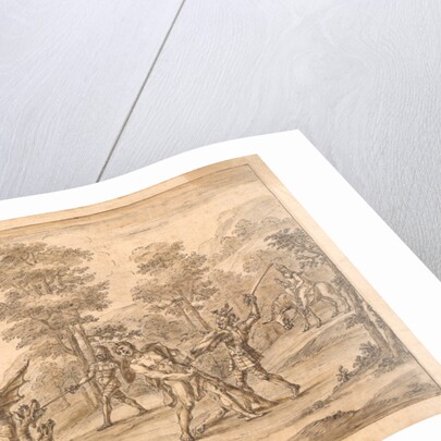 Prince Arthur slays the Giant Orgoglio and releases the Redcross knight by William Kent