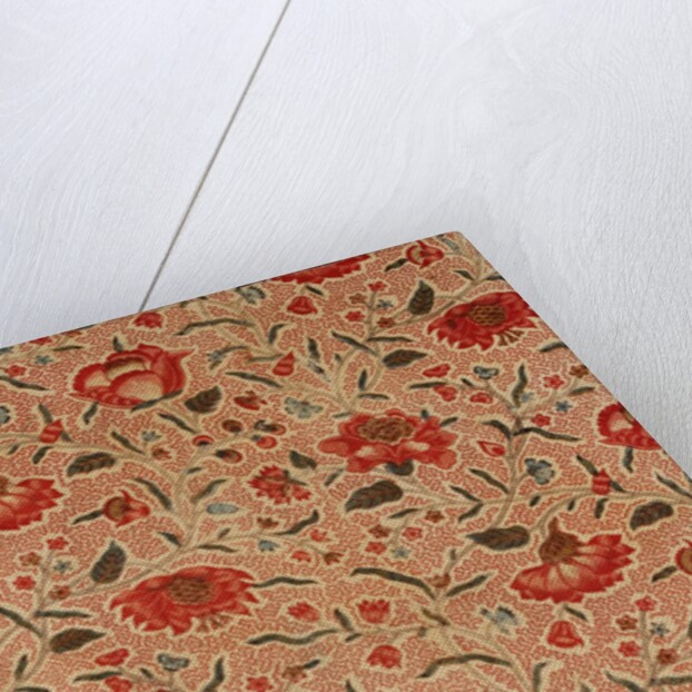 Dress fabric with floral pattern by Unknown