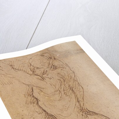 Nude figure of a man holding by Jacopo Palma