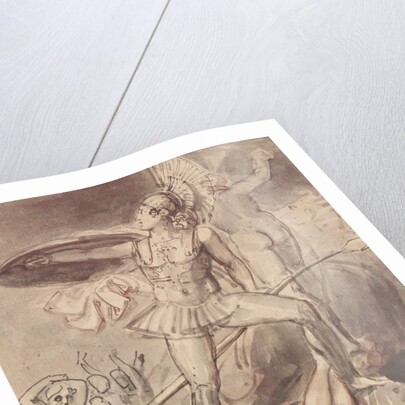 Achilles dragging the body of Hector round the walls of Troy by Isaac Tylor