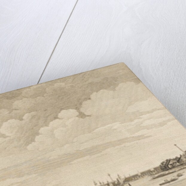 A view from Somerset Gardens to London Bridge by Edward Rooker