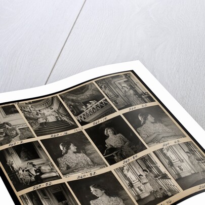 Contact print showing Princess Elizabeth by Cecil Beaton
