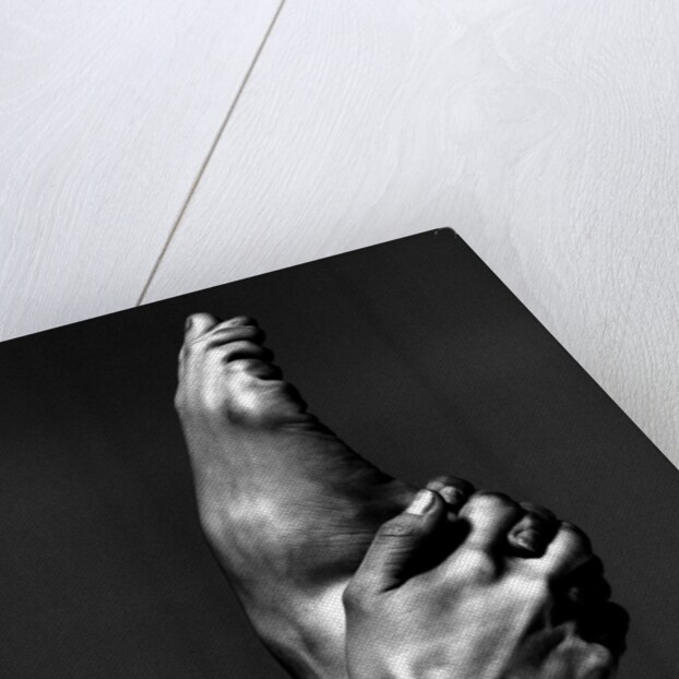 London Contemporary Dance School student's hand holding a foot by Anthony Crickmay