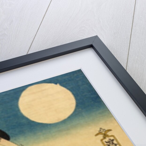A woman looking at the moon, detail by Utagawa Kunisada I