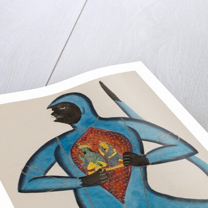 Hanuman revealing Rama and Sita enshrined in his heart by Unknown